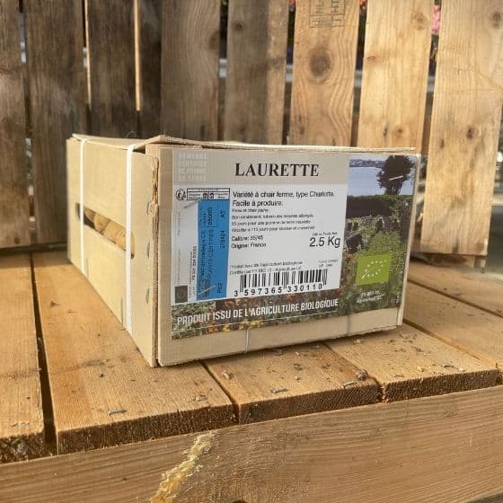 Pomme de terre Laurette bio - Boite de 2,5Kg - calibre 35-45mm - Bon Plant Pomme de Terre