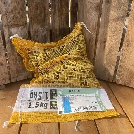 Pomme de terre Ratte - Sac de 1,5 Kg calibre 25-32 mm - Bon Plant Pomme de Terre